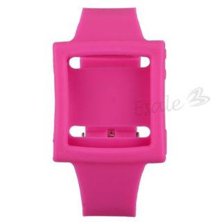 Pink Uhrenarmband Case Tasche Silikon für iPod nano 6 Gen 6G