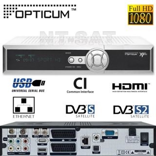 Digital Sat Receiver Opticum HD XTS 703 p Silber Full HDTV