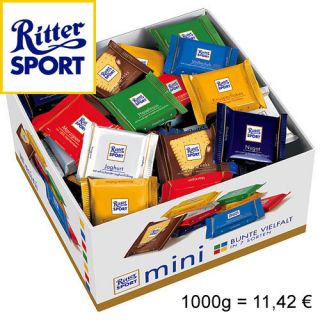 Ritter Sport MINI Schokolade 84 Tafeln Bunte Vielfalt Minis in 7