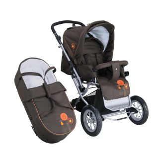 Knorr Baby Kinderwagen Nizza braun/grau Kombikinderwagen Babywagen