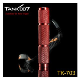TANK007 TK 703 LED Taschenlampe rot inkl. Batterie