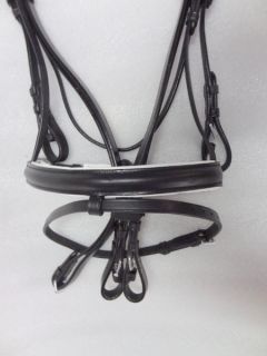 YESRD Leather Horse Dressage Bridle with Leather Rein   LDB 05