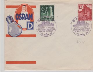DR Brief mit Sonderstempel 1939 aus Danzig Michel 714, 715