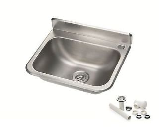 Handwaschbecken Waschbecken Becken aus Chrom Nickel Stahl 37,5 x 33,0