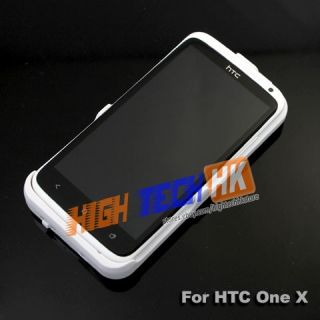 White 3500mAh External Battery Back Cover Protective Case For HTC One