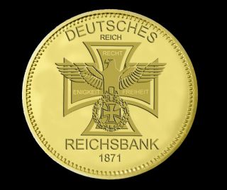 Reichsbank Eisernes Kreuz Gold Goldmünze 1 oz 999 verg. NEU EDEL