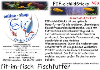 FIF cichlidSticks 500 ml Cichlidensticks Barschsticks