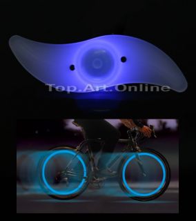 2X Blau Fahrrad Rad LED Speichen Licht Lampe Blinker Spoke Beleuchtung