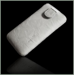 Handy Echt Leder Tasche Unique Weiss Samsung Galaxy S3 i9300 Etui