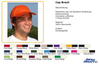 Serie Graffic Cap Brazil Kappe Mütze Hut Baumwolle
