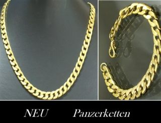 Neu Luxus Gold Panzer Halskette o. Panzer Armband o. Herren Schmuck