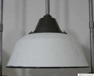 Emaille Fabriklampe Industrielampe Loft Bauhaus Lampe lamp weiss
