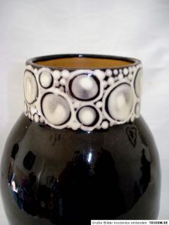 Jugendstil Keramik Vase, Meringer Kunsttöpferei Johann Lipp, um 1910