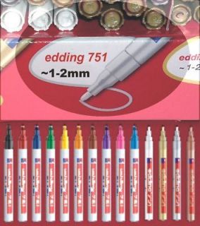 Lackmaler/Lackstift edding 751,1 2mm   Farbe anklicken