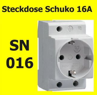 Hager SN016 Steckdose 16A 250V Schuko Neu OVP