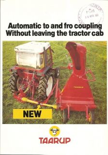 Farm Equipment Brochure   Taarup   Auto Coupling without leaving Cab