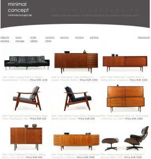 60er Jahre TEAK Couch  & Sofa  Tisch 60s danish coffee table Surfboard
