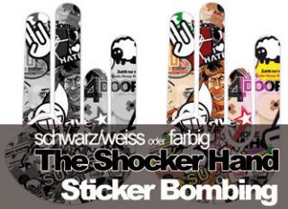 STICKER BOMB   The Shocker Hand Aufkleber Decal Sticker Bombing 10 x