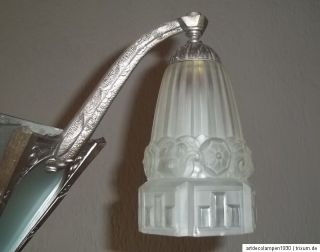 Armige Art Deco Lampe Frankreich um 1920  Gilles Paris versilbert