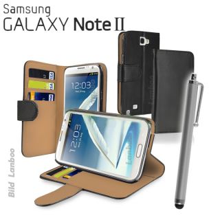 Samsung Galaxy Note 2 II N7100 Leder Tasche Huelle Etui Edel Case