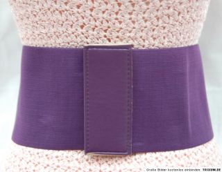 Extra breiter Gürtel Stretch Korsage lila lila Mieder Klettverschluss