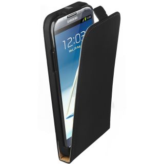Echt Leder Flip Case Etui Samsung Galaxy Note 2 II N7100 Tasche Huelle