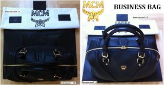 MCM Tasche, Handtasche, Ledertasche, Business Bag Latte Satchel Large