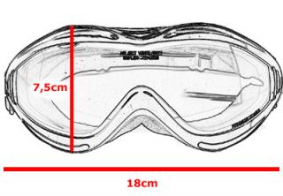 Die Form der Skibrille wurde an die Helmform angepasst. Die