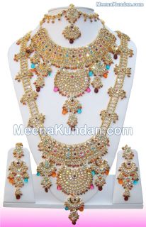 Jodha Akbar Indian Wedding Jewelry 811 in Multi