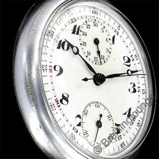 Heuer Leonidas Taschenchronograph Taschenuhr ca. 1932