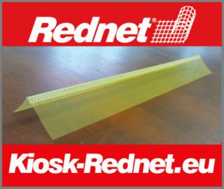 REDNET PVC Gewebeecwinkel VWS VDVS Putz 75m 8x12cm Gelb