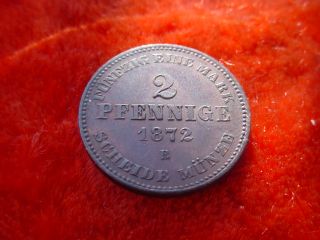 1010 2 Pfennig 1872 Mecklenburg Schwerin Friedrich Franz III