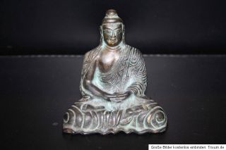 alte China chinsische Bronze Buddha Statue Skulpture Figur old chinese