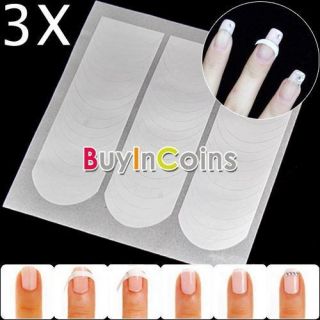 Pack Nail Art French Tips Forms Guides Sticker Fringe