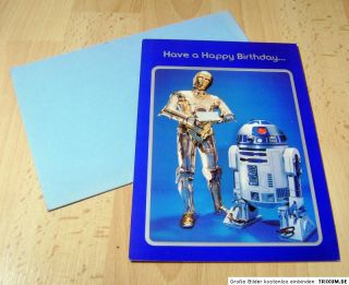 Original Star Wars Geburtstagskarte 1977 unbenutzt USA