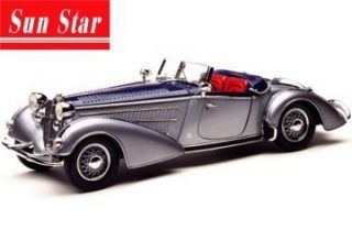 Horch 855 Roadster 1939 silber blau SunStar 118 Modellauto NEU & OVP