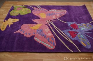 Kinderteppich   Lila Butterfly 160 x 230
