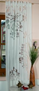 Schlaufenschal Henna mit Ausbrenner Motiv, Vorhang, Schlaufenvorhang
