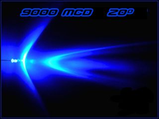 50 Blaue 3mm LEDs 9000mcd 20° LED Blau Blue ULTRAHELL