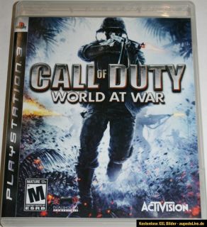 PS3 Playstation 3 Spiel CALL OF DUTY WORLD AT WAR FSK 18 TOP