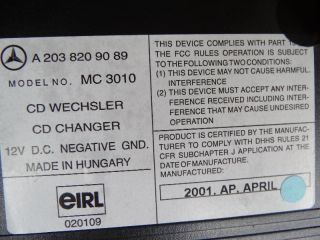 Mercedes Benz C Klasse W203 CD Wechsler 2038209089