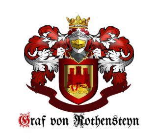 GRAF von ROTHENSTEYN +Wappen +Urkunde+Diplom+Adel+Titel★