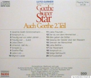Lutz Görner / Spricht und Singt Goethe Super Star 5   Auch Goethe 2