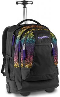 JanSport Driver 8 Rolling Wheeled Backpack Black Animal Frenzy TN897TY