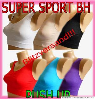 Push Up Ahh BRA Sport BH FORM ohne Bügel Bustier Body Top Microfaser