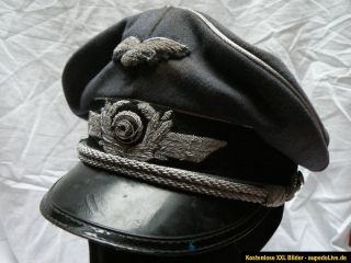 WKII Schirmmütze Luftwaffe Offizier TOP 