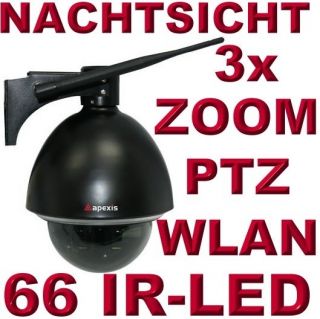 Apexis J902 IP Netzwerk Dome WLAN Kamera Wetterfest IR Nachtsicht Funk