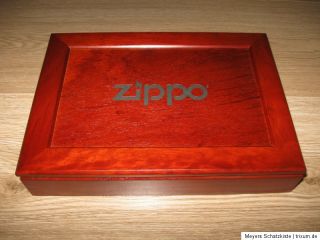 Original ZIPPO empty collectible wooden box   8 Place Original box