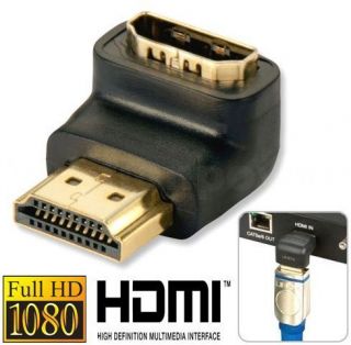 HDMI Winkel Adapter Stecker Winkelstecker 90° Grad vergoldet 1080p