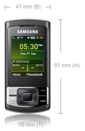 Samsung C3050 Handy (VGA Kamera,  Player, WAP, Quad Band) midnight